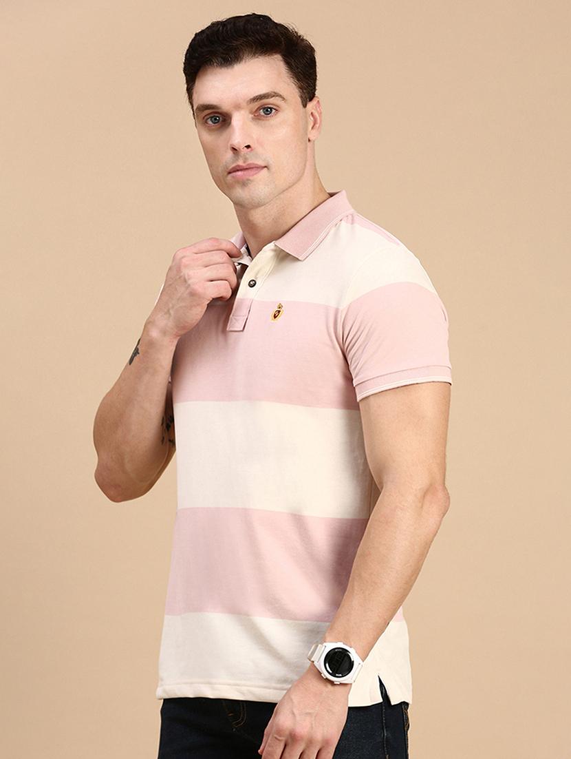men color blocked short sleeves polo t-shirt - 21712324 - Standard Image - 1