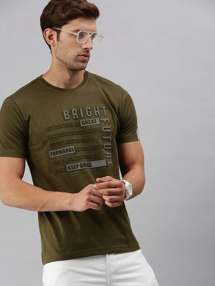 men printed short sleeves t-shirt - 21712332 -  Standard Image - 1