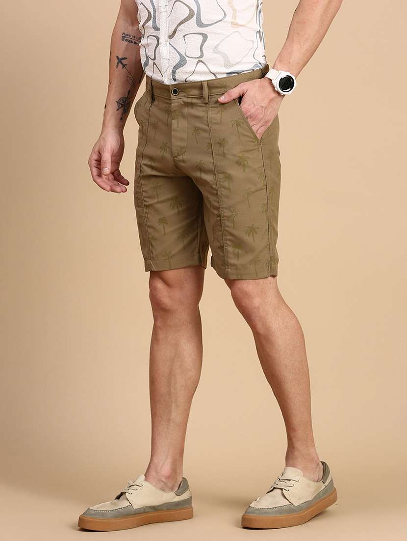 men printed mid rise shorts - 21712337 -  Standard Image - 1