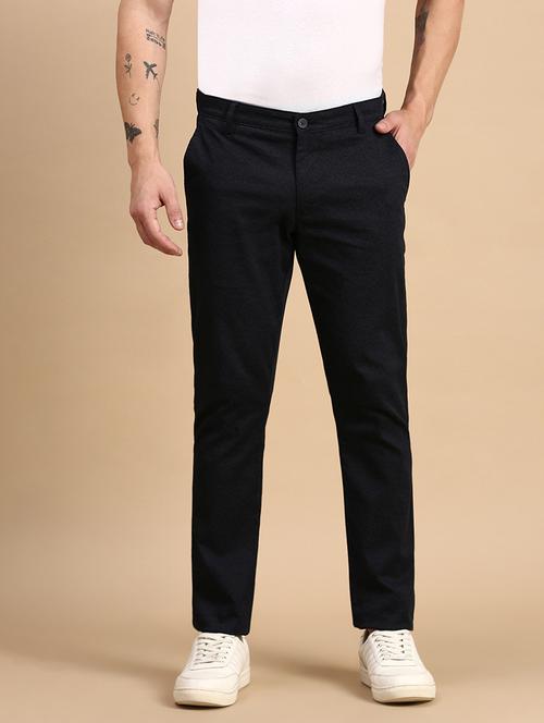 men solid mid rise chinos - 21712343 - Standard Image - 0