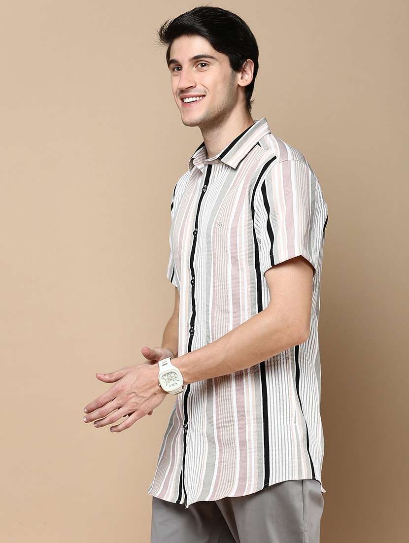 men striped short sleeve shirt - 21712356 -  Standard Image - 1