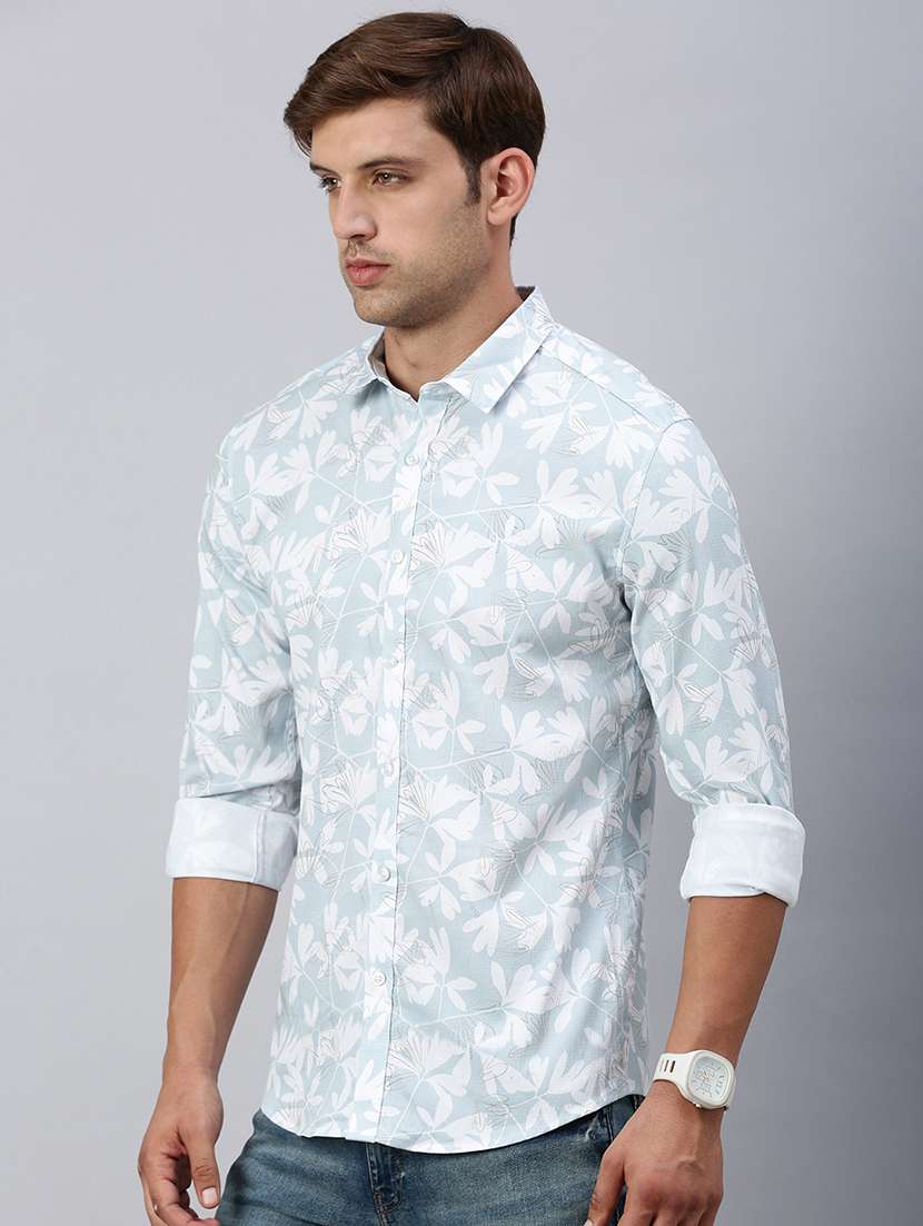 men printed collared casual shirt - 21712365 -  Standard Image - 1