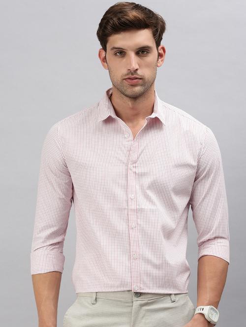 men checkered long sleeve casual shirt - 21712375 - Standard Image - 0