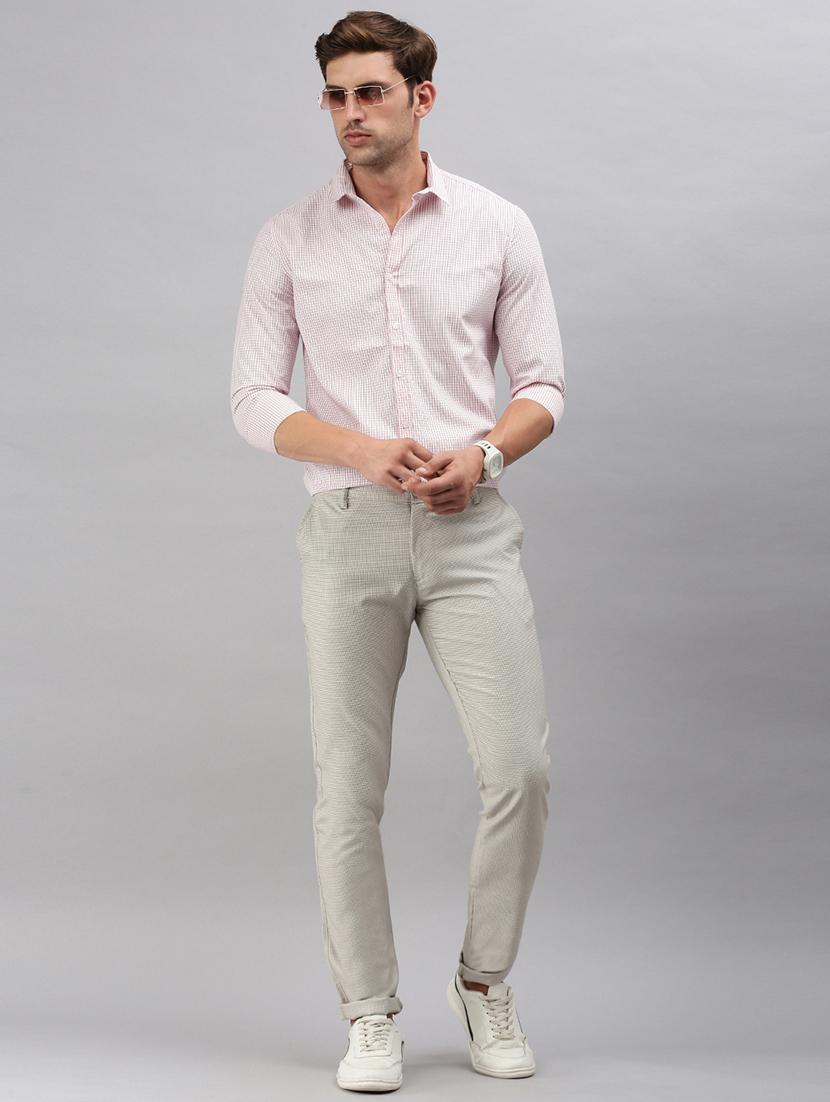 men checkered long sleeve casual shirt - 21712375 - Standard Image - 4