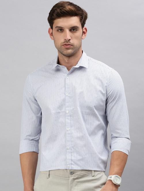 men checkered long sleeve casual shirt - 21712376 - Standard Image - 0