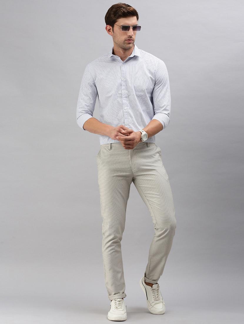 men checkered long sleeve casual shirt - 21712376 - Standard Image - 4