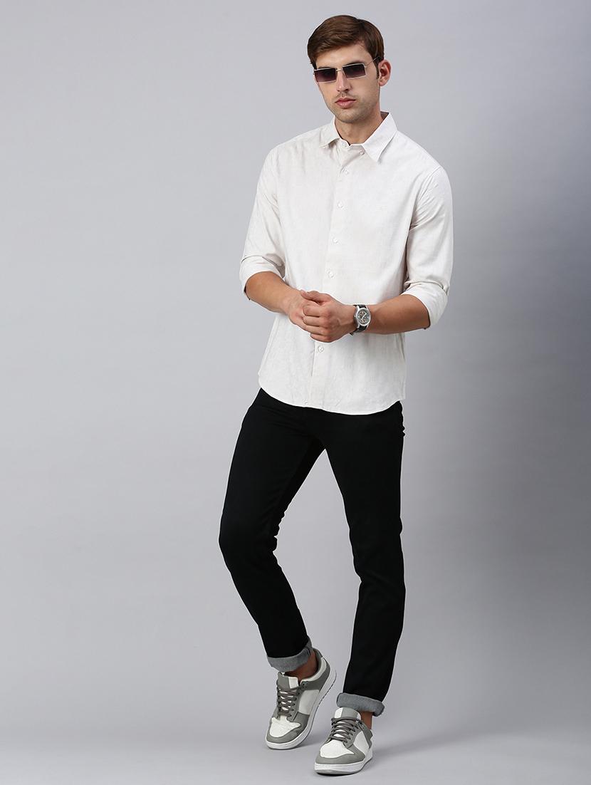 men solid collared casual shirt - 21712391 - Standard Image - 4