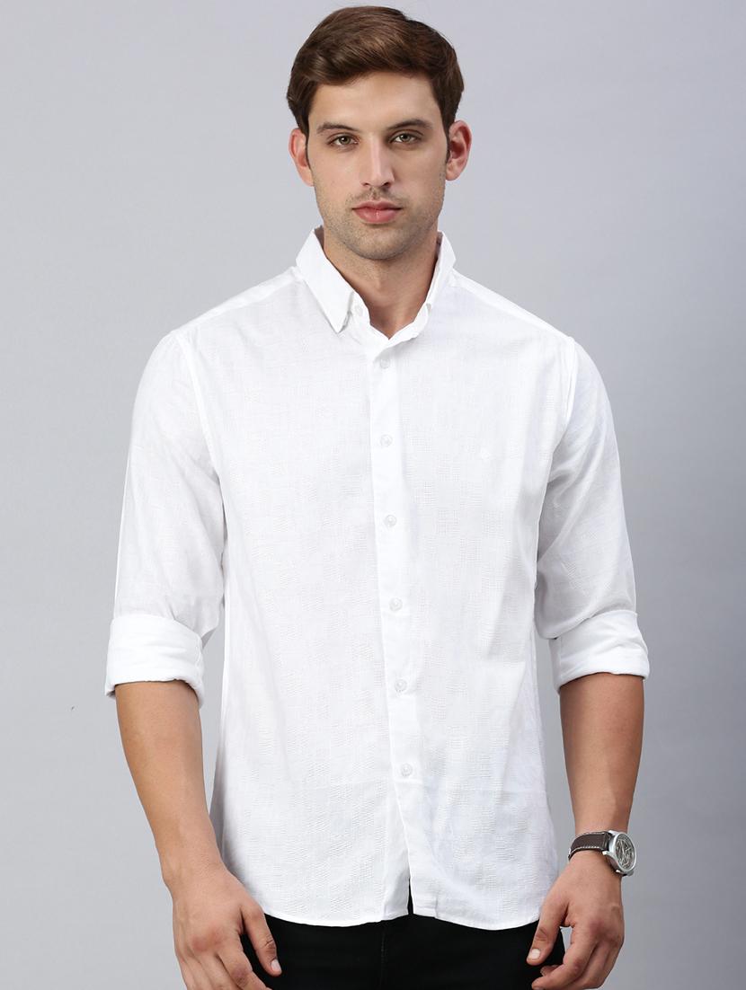 white cotton casual shirt - 21712393 - Zoom Image - 0