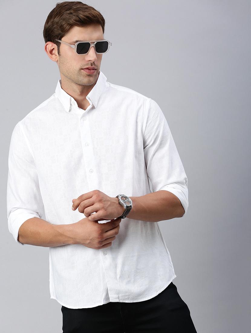 white cotton casual shirt - 21712393 - Standard Image - 1