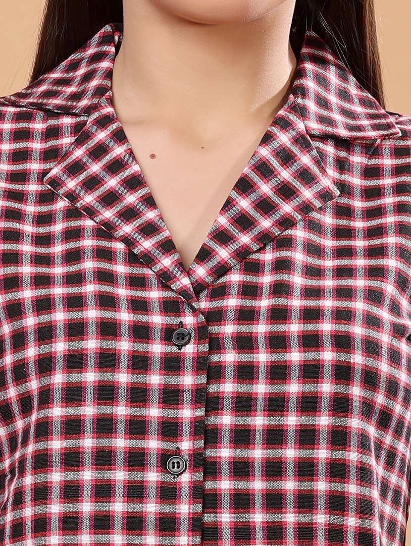 women checkered long sleeve shirt - 21712503 -  Standard Image - 4