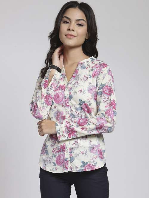 women printed long sleeve shirt - 21712548 -  Standard Image - 0