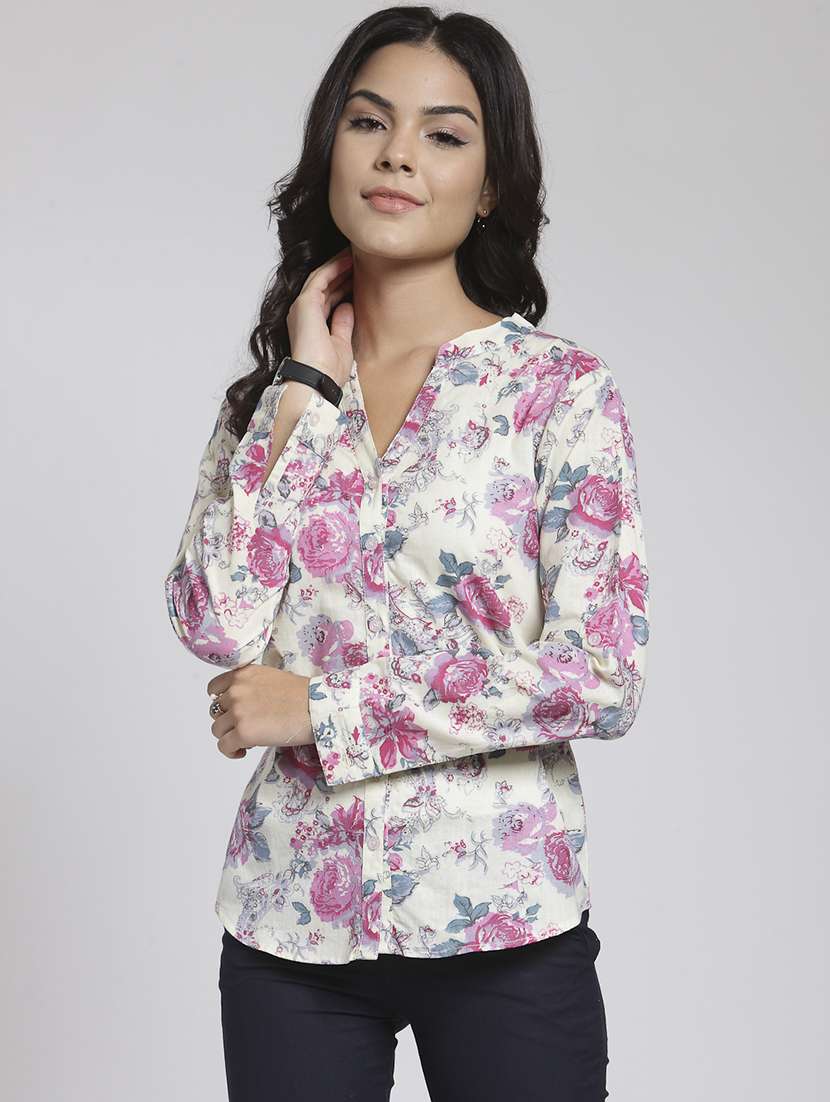 women printed long sleeve shirt - 21712548 -  Zoom Image - 0