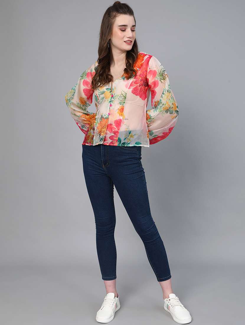 women printed long sleeve shirt - 21712560 -  Standard Image - 4