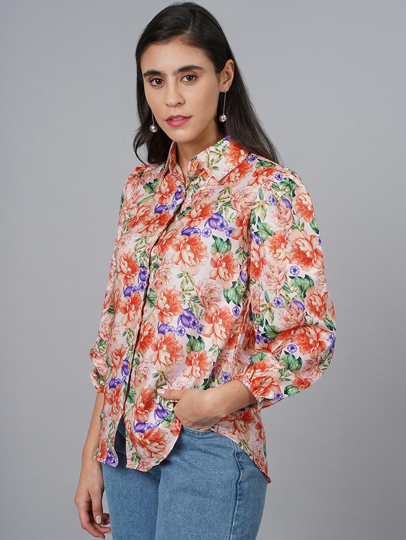 women printed long sleeve shirt - 21712562 -  Standard Image - 1