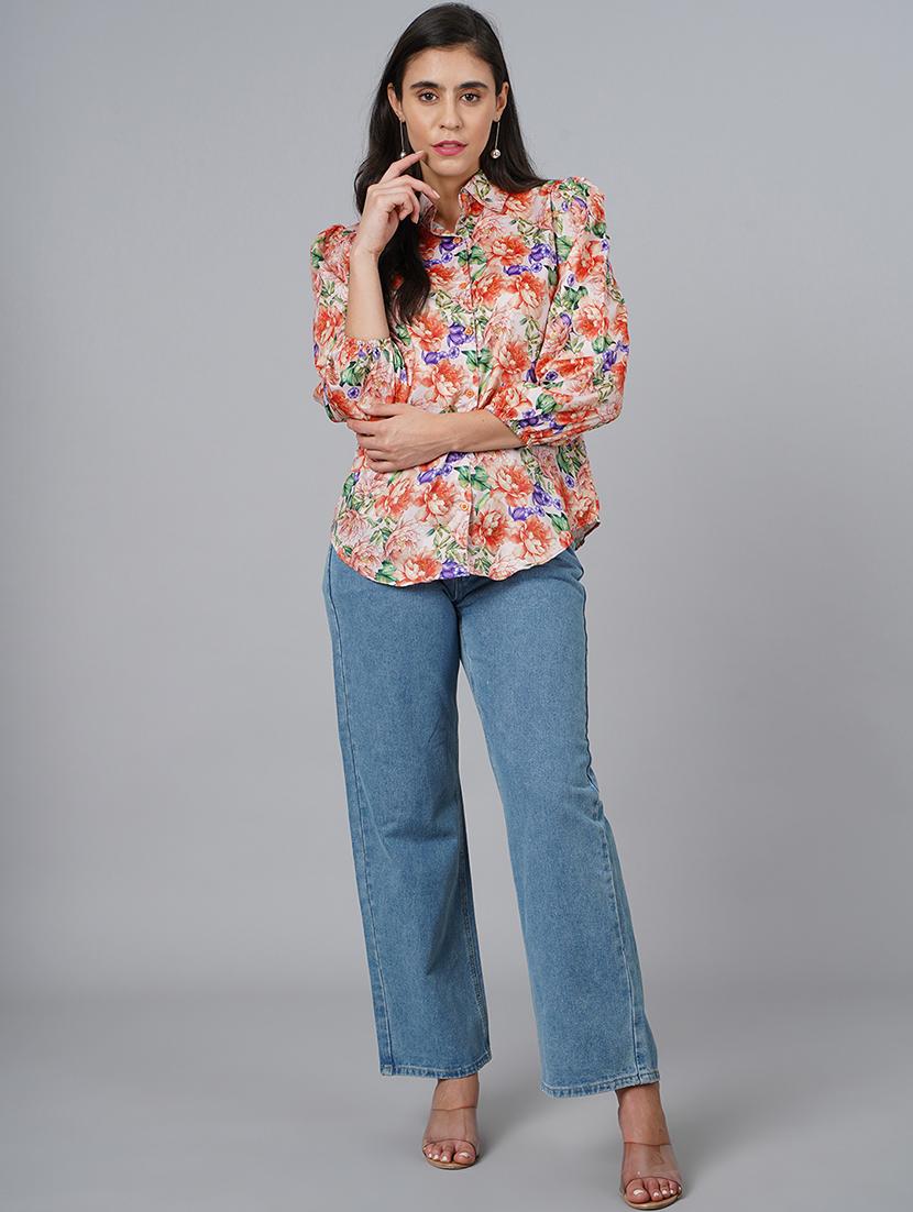 women printed long sleeve shirt - 21712562 - Standard Image - 4
