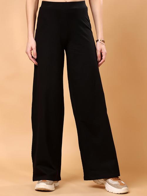 women solid wide leg trouser - 21712574 -  Standard Image - 0