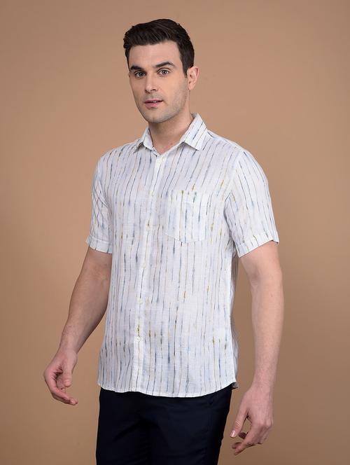 men printed collared casual shirt - 21713344 - Standard Image - 0