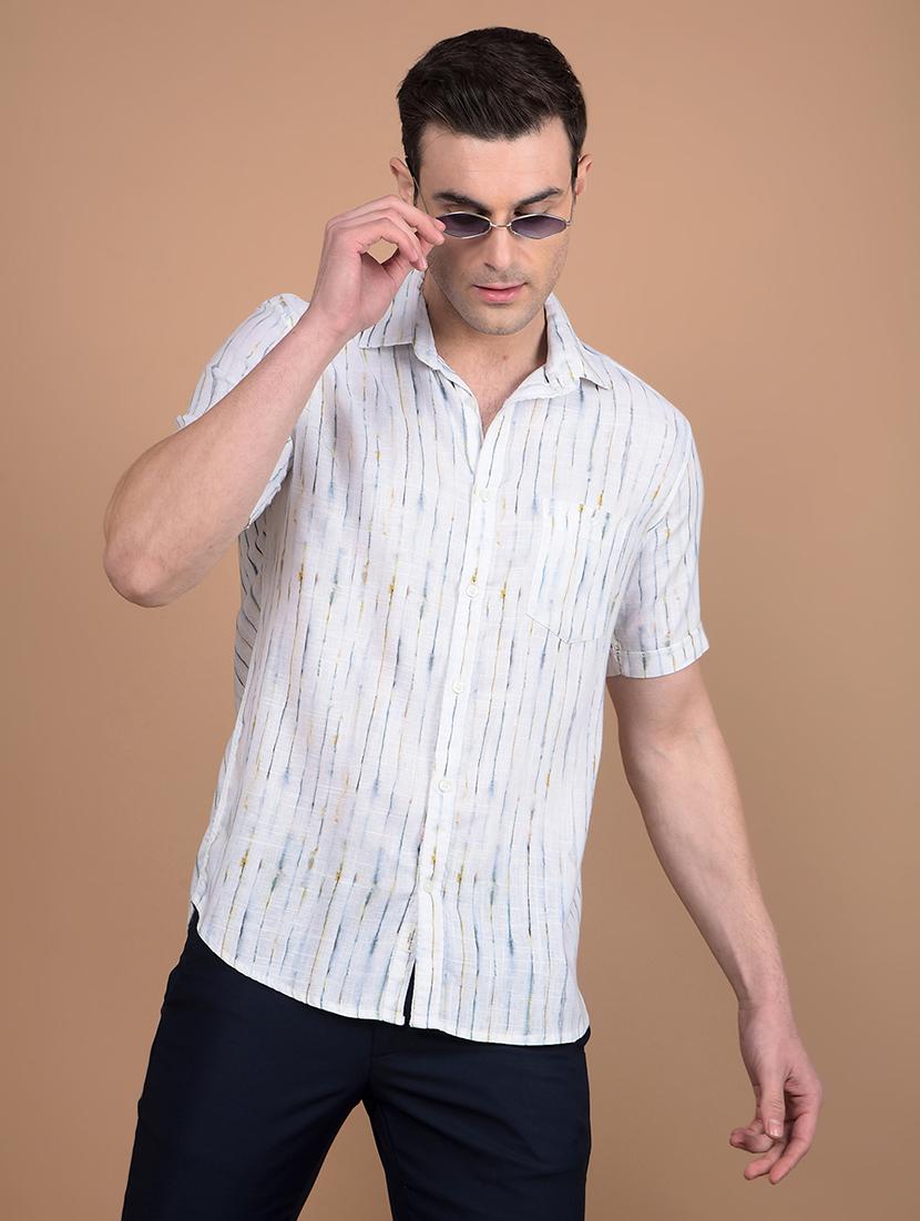 men printed collared casual shirt - 21713344 - Standard Image - 1