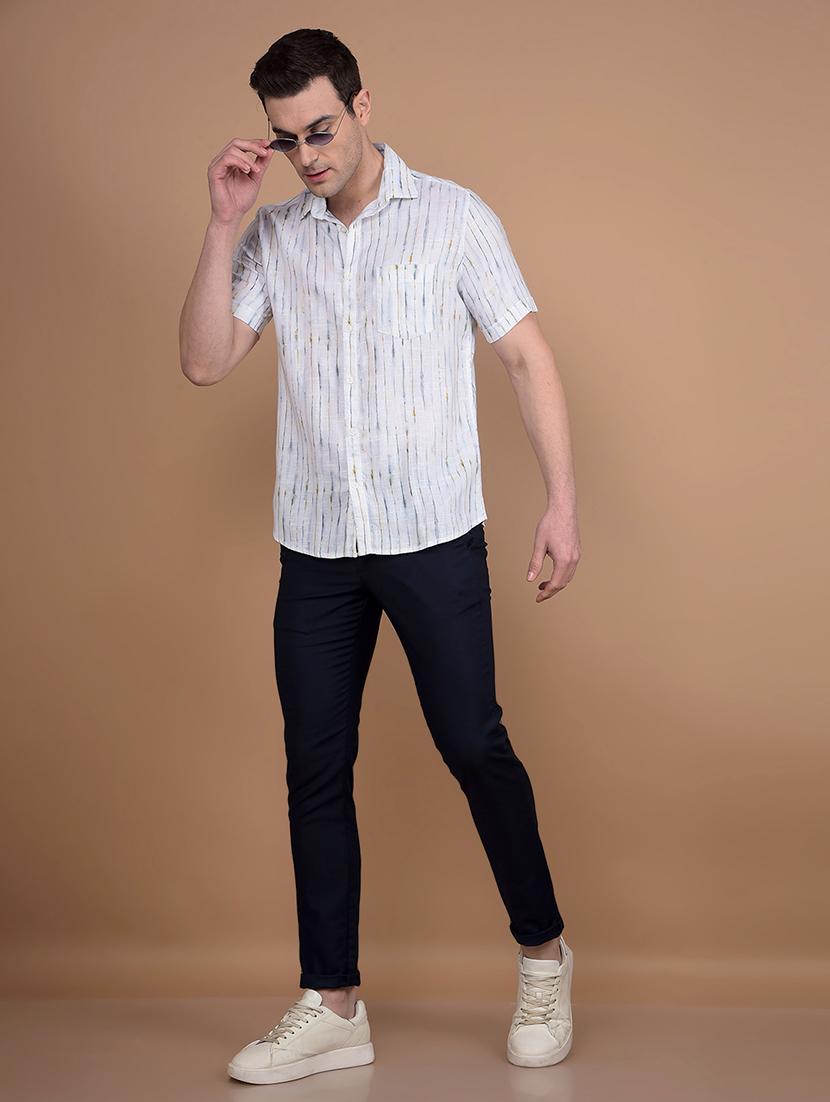 men printed collared casual shirt - 21713344 - Standard Image - 4