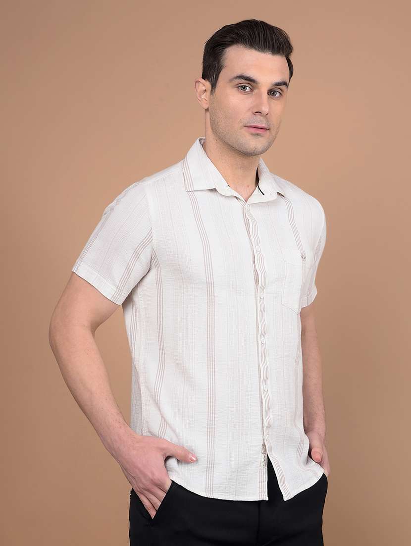 Men Striped Collared Casual Shirt - 21713362 -  Standard Image - 1