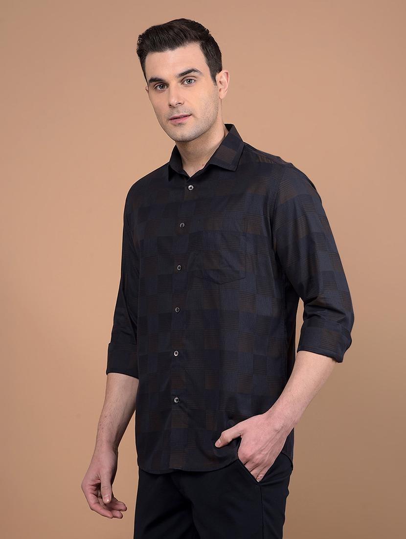 men checkered collared casual shirt - 21713376 - Zoom Image - 0