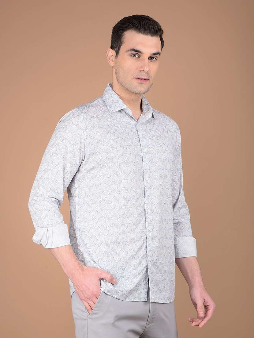men printed collared casual shirt - 21713379 -  Standard Image - 1