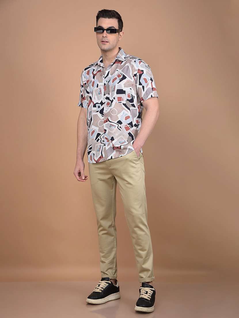 men printed collared casual shirt - 21713388 -  Standard Image - 4