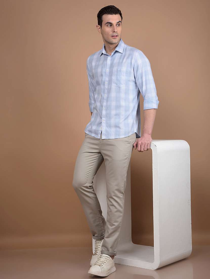 men checkered collared casual shirt - 21713399 -  Standard Image - 4