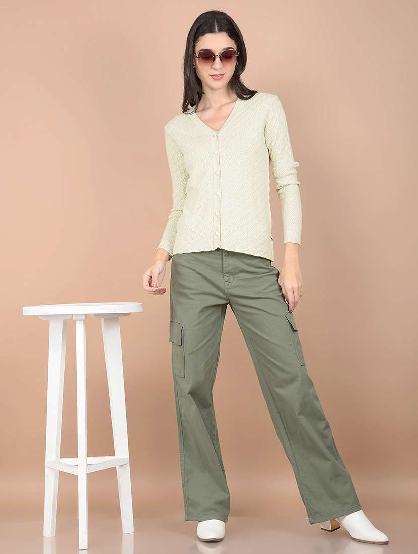 women acrylic long sleeve cardigan - 21713429 - Standard Image - 4
