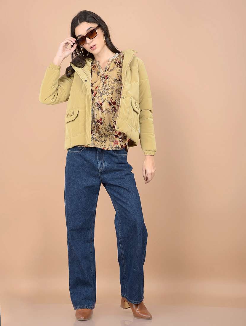 women solid hooded puffer jacket - 21713450 - Standard Image - 4