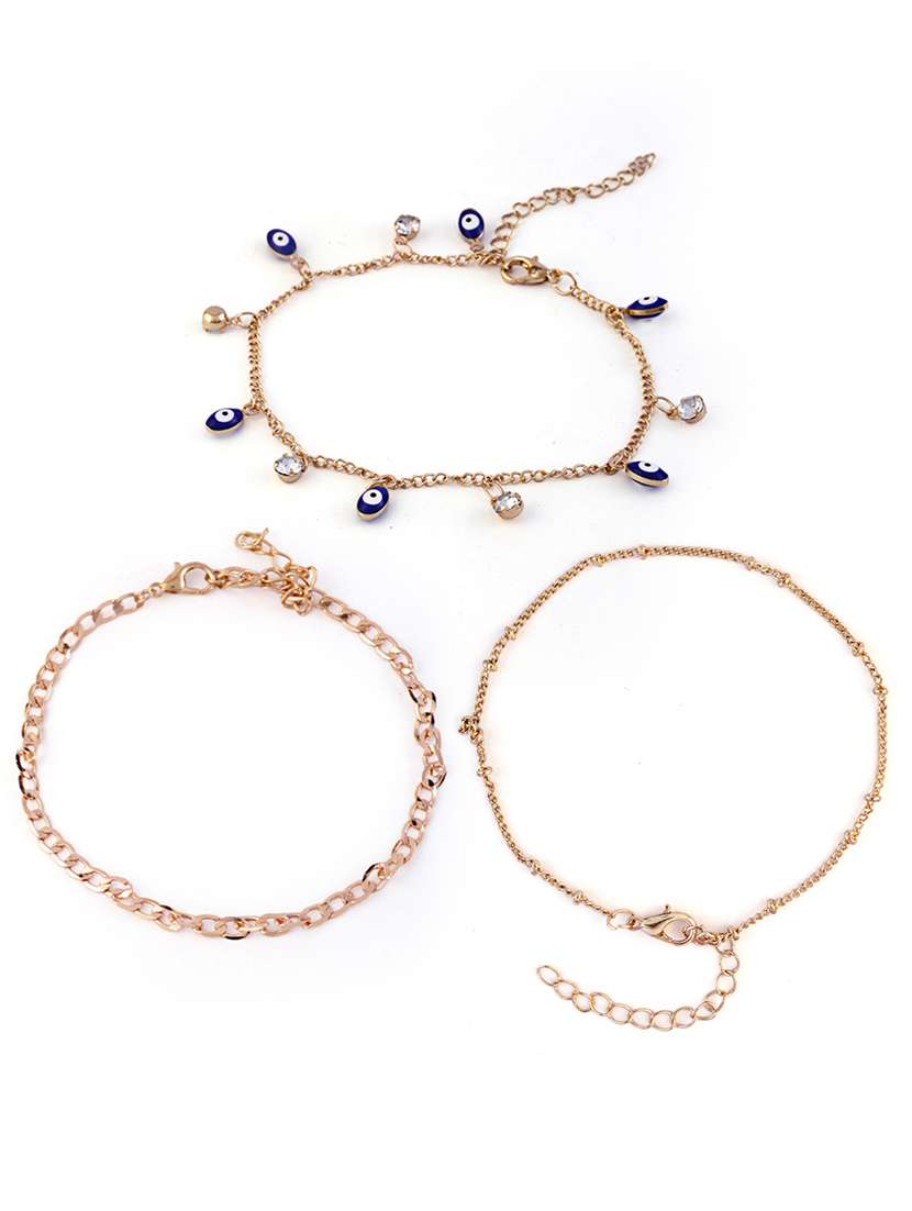 women gold plated anklet - 21713683 -  Standard Image - 1