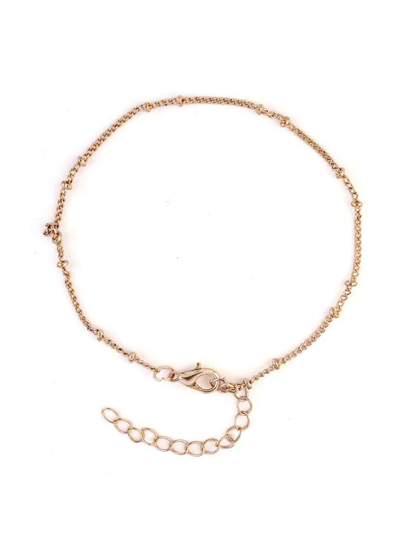 women gold plated anklet - 21713683 -  Standard Image - 4