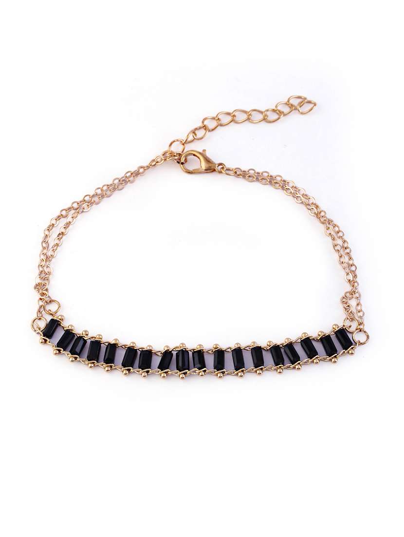 women gold plated anklet - 21713684 -  Standard Image - 1