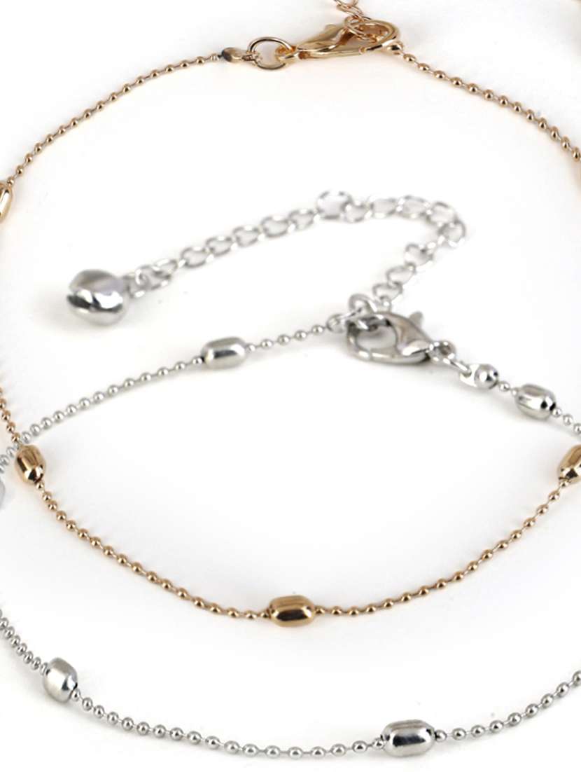 women gold plated anklet ( pack of 2) - 21713686 -  Standard Image - 4