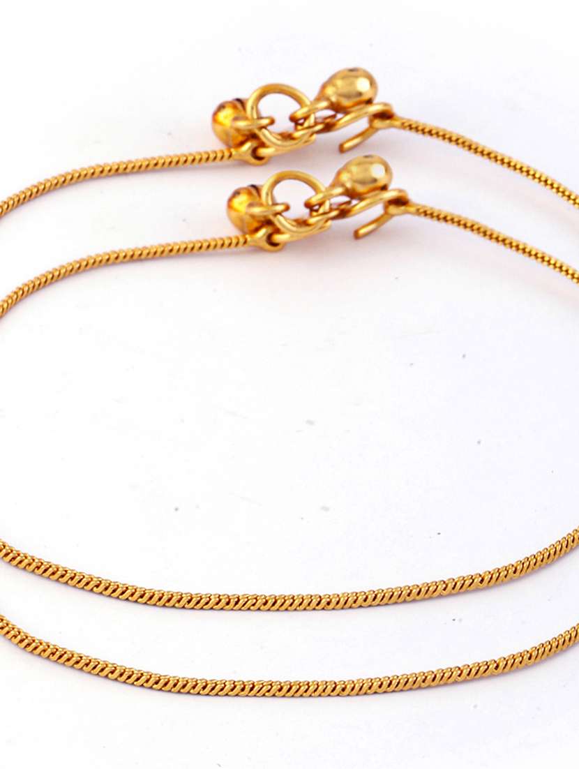 women gold plated anklet ( pack of 2) - 21713687 -  Standard Image - 4