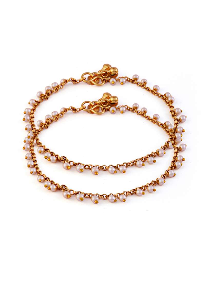women gold plated anklet ( pack of 2) - 21713689 -  Standard Image - 1