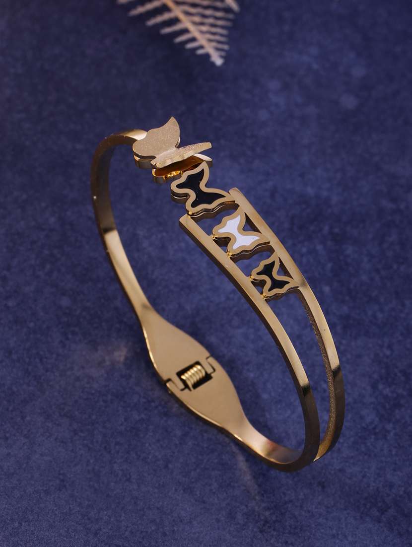 women gold-plated handcrafted cuff bracelet - 21713695 -  Standard Image - 1