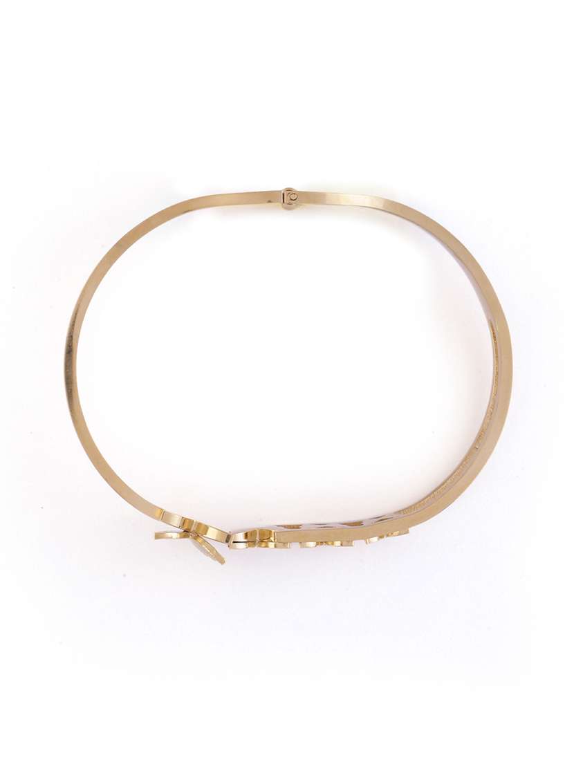 women gold-plated handcrafted cuff bracelet - 21713695 -  Standard Image - 4