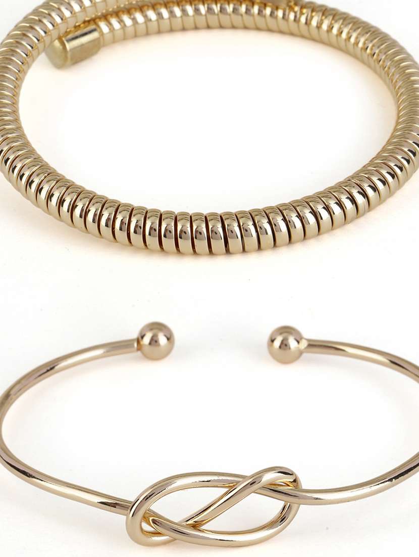 women gold tone knot cuff bracelet - 21713697 -  Standard Image - 4