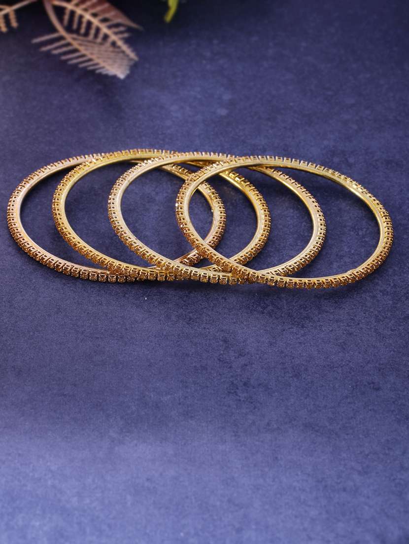 women pack of 4 gold plated bangle - 21713705 -  Standard Image - 1
