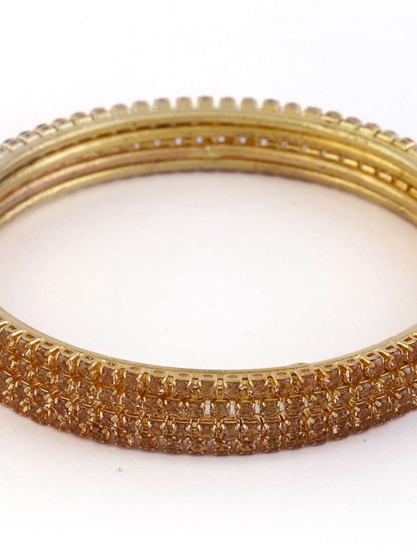 women pack of 4 gold plated bangle - 21713705 -  Standard Image - 4