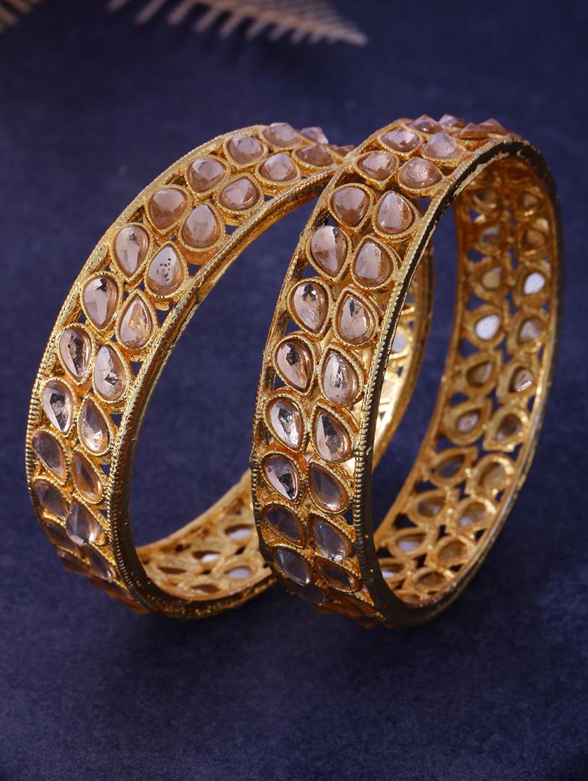 women pack of 2 gold plated bangle - 21713709 - Standard Image - 1
