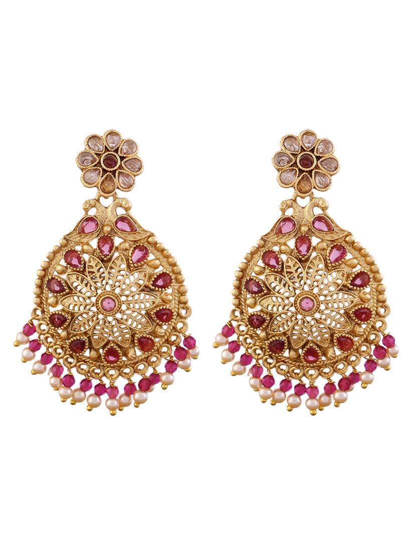 women gold plated drop earring  - 21713727 -  Standard Image - 1