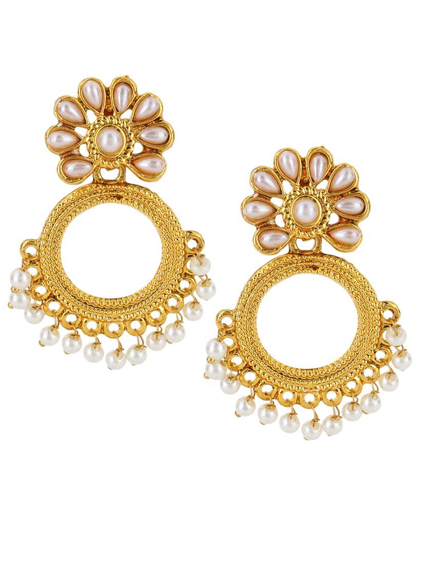 women gold plated drop earring  - 21713731 -  Standard Image - 1