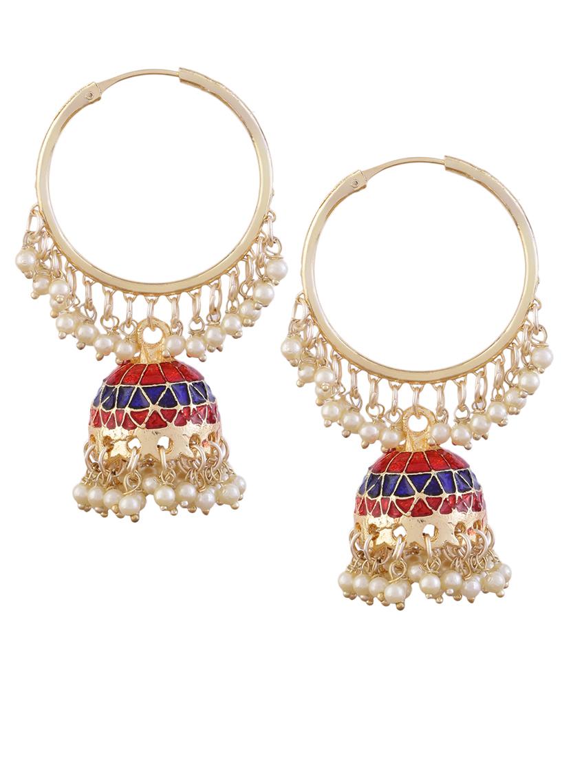 women gold plated jhumka  - 21713733 -  Standard Image - 1