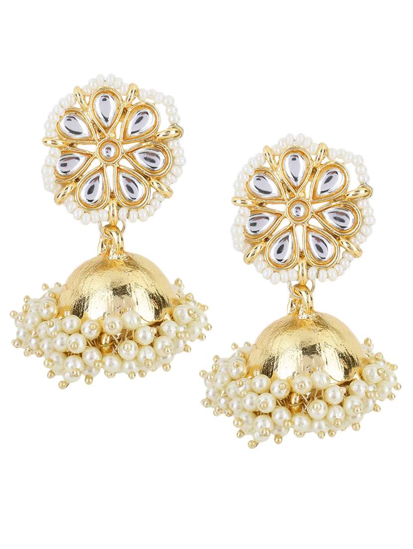 women gold plated jhumka  - 21713735 -  Standard Image - 1