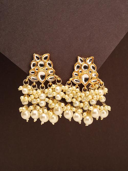 women gold plated drop earring  - 21713736 -  Standard Image - 0