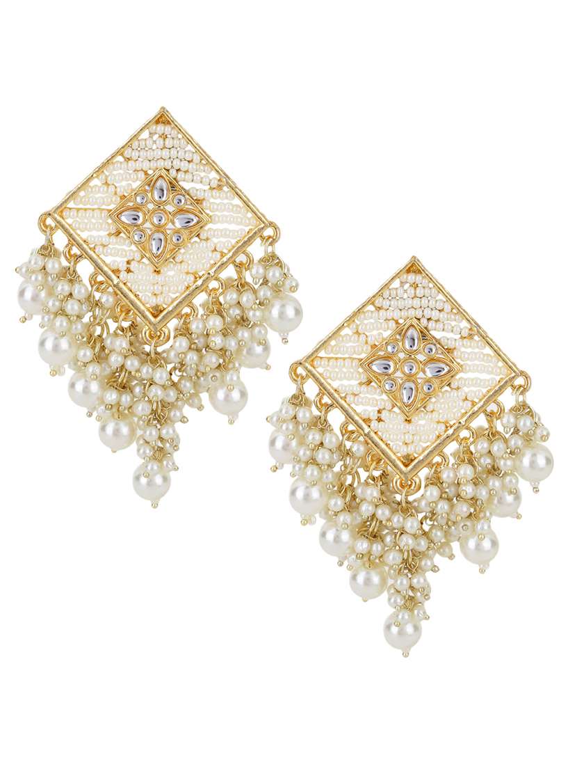 women gold plated drop earring  - 21713737 -  Standard Image - 1
