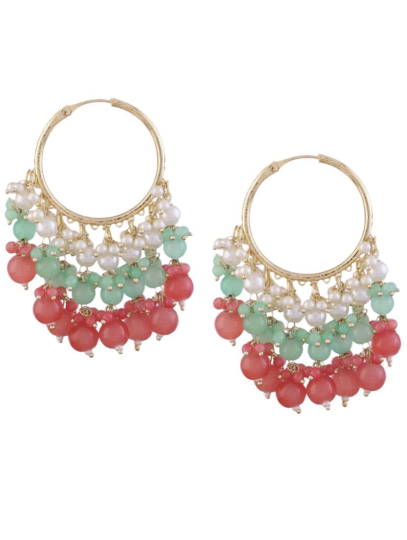 hoop earrings with beads - 21713740 -  Standard Image - 1