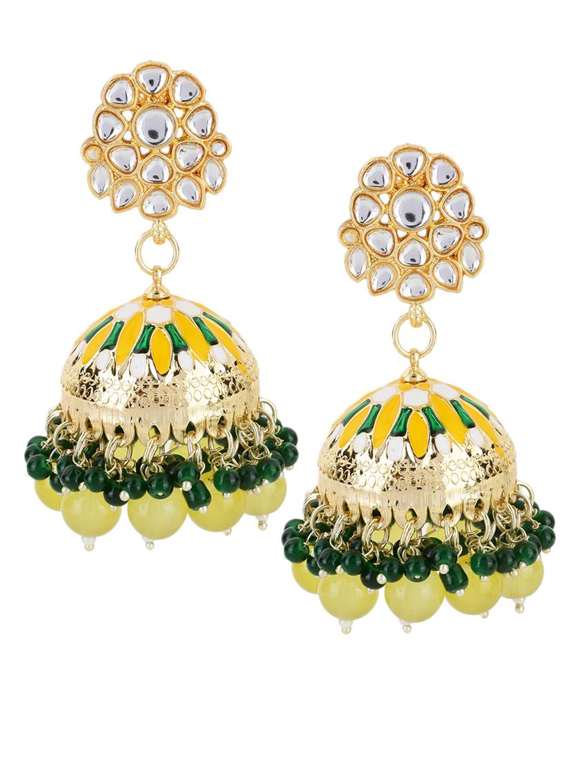 women gold plated pearl jhumka - 21713742 - Standard Image - 1